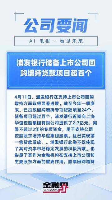 回购增持贷新消息 超700家上市公司或股东与银行达成意向